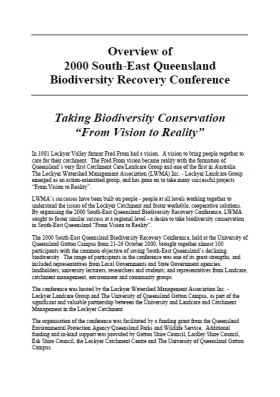 2000 South East Queensland Biodiversity Conference Overview
