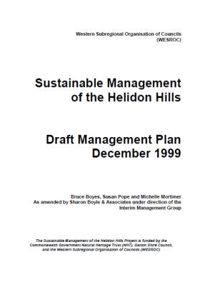 Sustainable Management of the Helidon Hills