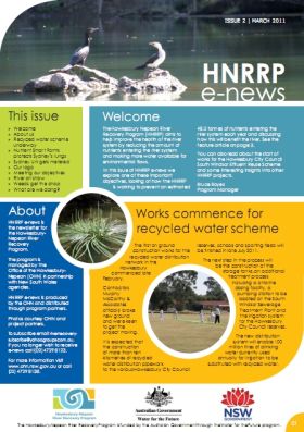 Hawkesbury Nepean River Recovery Program HNRRP e-news March 2011