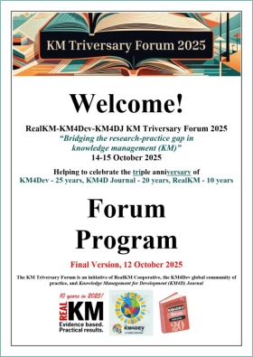 KM Triversary Forum Program