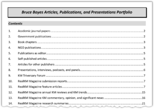 Bruce Boyes Articles, Publications, and Presentations Portfolio